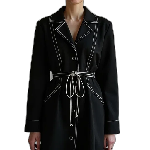 jacket, dress, staff, black transparent PNG cut-out