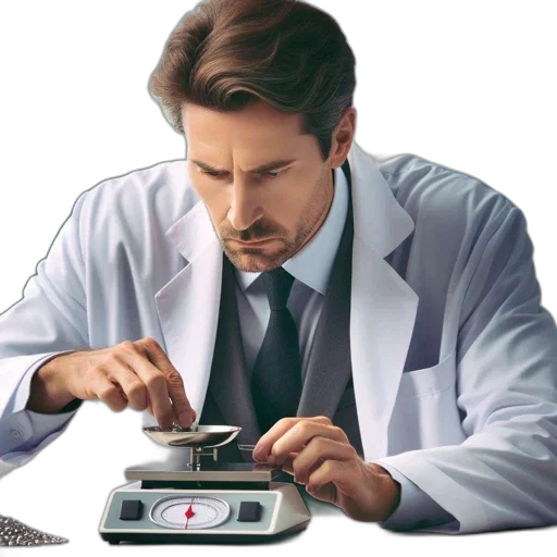 man, lab, coat, works transparent PNG cut-out