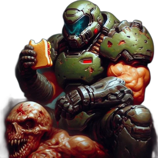 robot, weapon, face, concept art transparent PNG cut-out