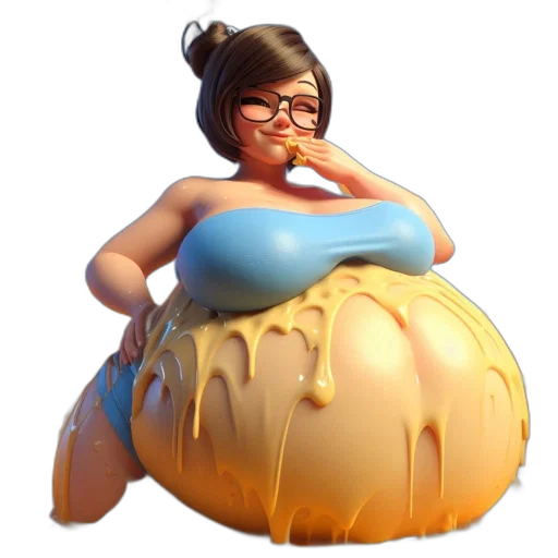 dress, food, concept art, 3d render transparent PNG cut-out