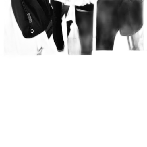 jacket, staff, mask, photorealistic transparent PNG cut-out