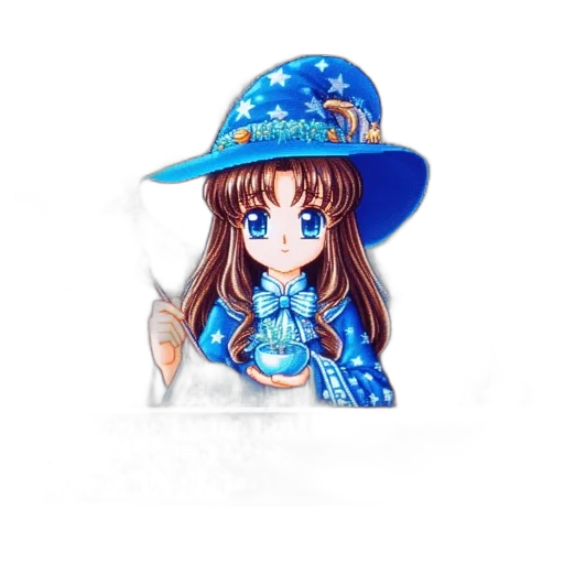 hat, staff, dress, jewelry transparent PNG cut-out