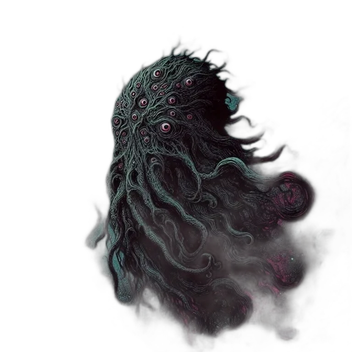 creature, hair, mask, dragon transparent PNG cut-out