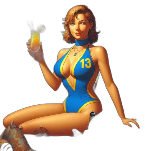 dress, pixel art, concept art, comic book art transparent PNG cut-out