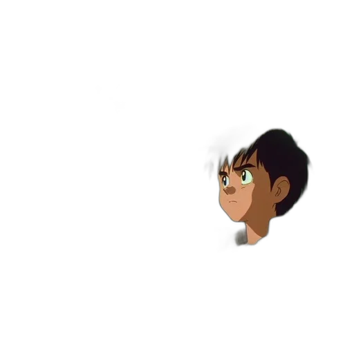 hair, face, creature, staff transparent PNG cut-out