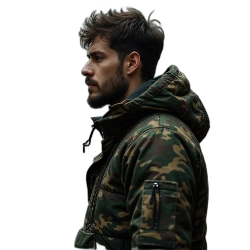 jacket, face, animal, staff transparent PNG cut-out