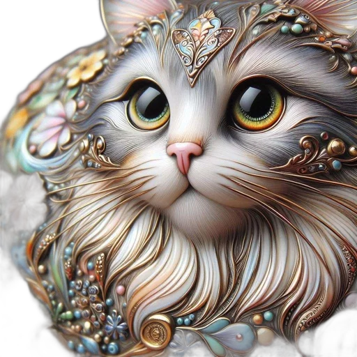 jewelry, crown, animal, photorealistic transparent PNG cut-out