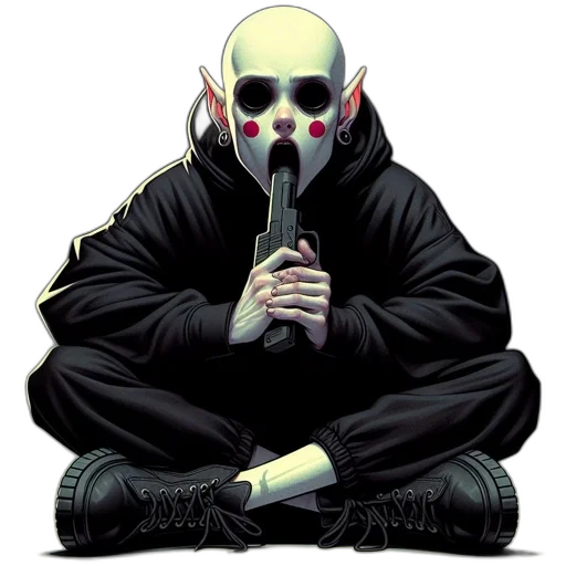 mask, staff, jacket, concept art transparent PNG cut-out