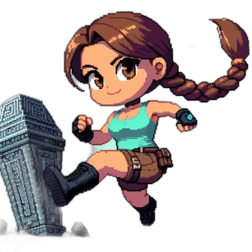 pixel art, concept art, cartoon, comic book art transparent PNG cut-out
