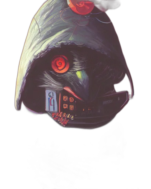 mask, robot, hat, staff transparent PNG cut-out