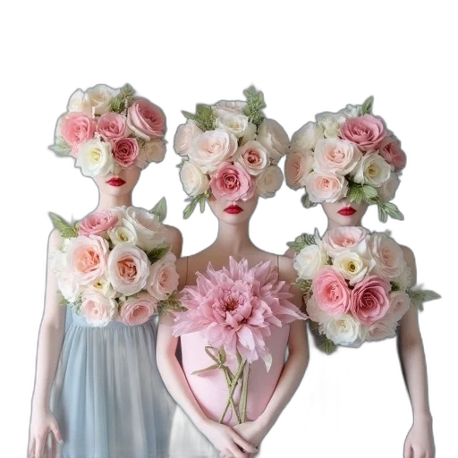 dress, crown, mask, flower transparent PNG cut-out