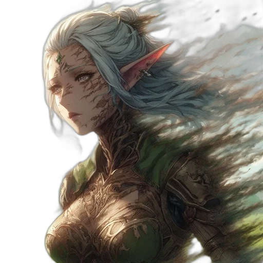 dragon, face, sword, hair transparent PNG cut-out