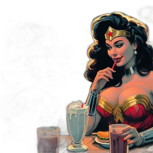 comic book art, concept art, fantasy art, wonder transparent PNG cut-out