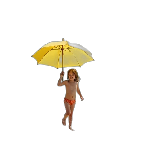 umbrella, staff, 3d render, photorealistic transparent PNG cut-out