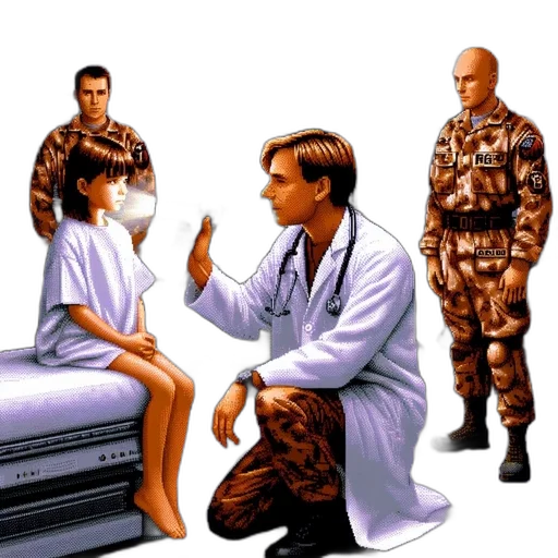 concept art, vaporwave, comic book art, pixel art transparent PNG cut-out