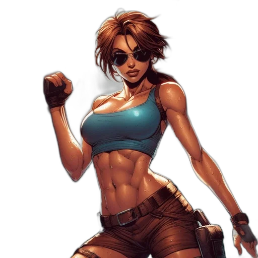 comic book art, concept art, fantasy art, cyberpunk transparent PNG cut-out