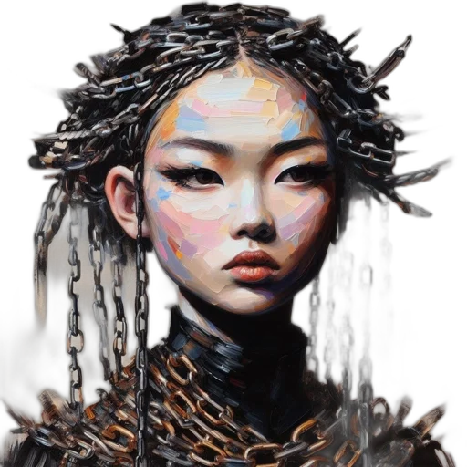 hair, face, mask, crown transparent PNG cut-out
