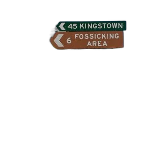 road, sign, pointing, kingstown transparent PNG cut-out