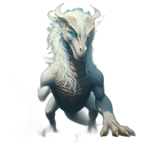 dragon, creature, animal, staff transparent PNG cut-out