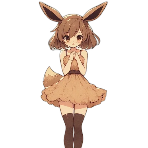 dress, staff, creature, animal transparent PNG cut-out