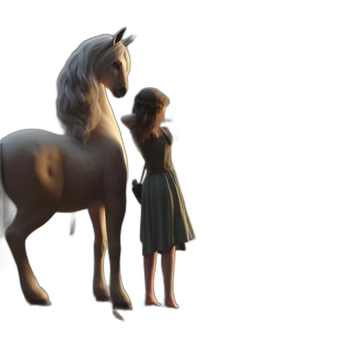 animal, dress, 3d render, concept art transparent PNG cut-out