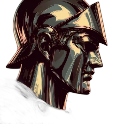 robot, face, mask, crown transparent PNG cut-out
