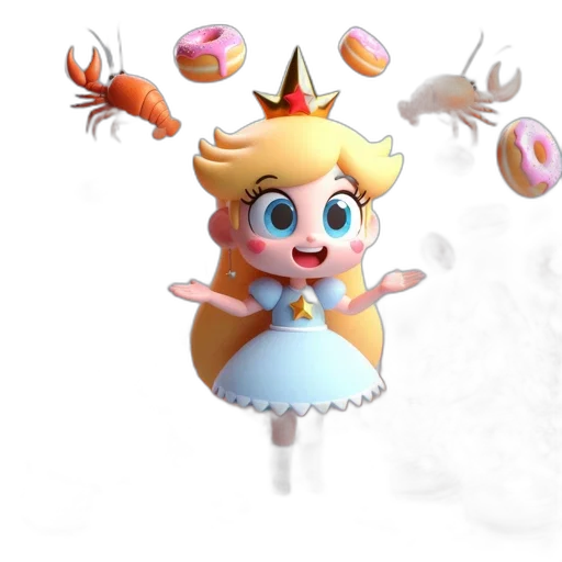 crown, creature, food, dress transparent PNG cut-out