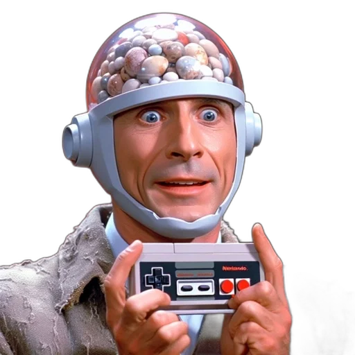 robot, face, hat, staff transparent PNG cut-out