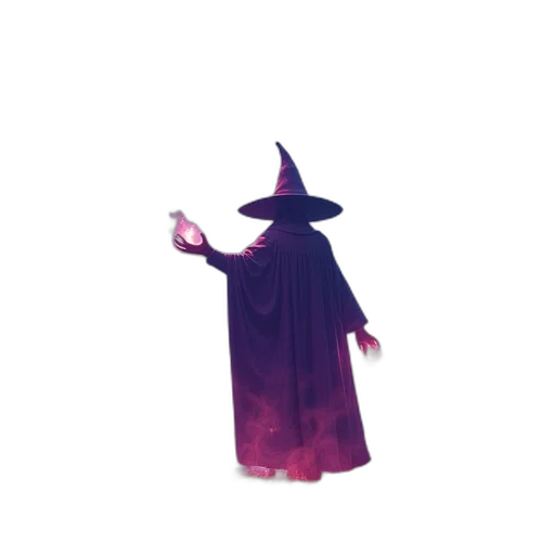staff, hat, dress, mask transparent PNG cut-out