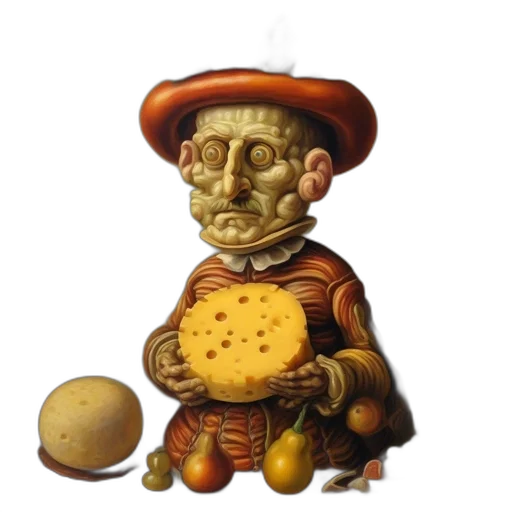 food, face, concept art, oil painting transparent PNG cut-out