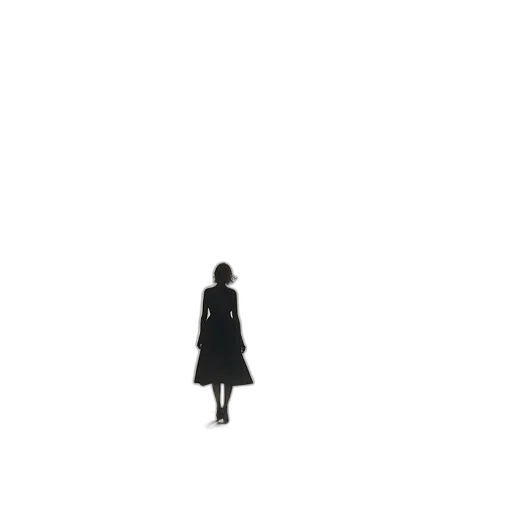 dress, jacket, umbrella, staff transparent PNG cut-out
