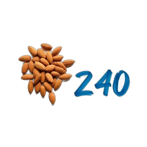 food, 3d render, pile, almonds transparent PNG cut-out
