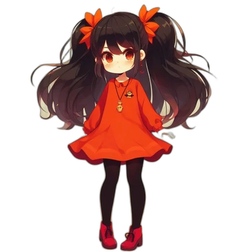 dress, staff, hair, flower transparent PNG cut-out