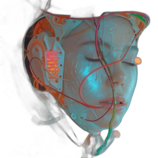 mask, face, crown, robot transparent PNG cut-out