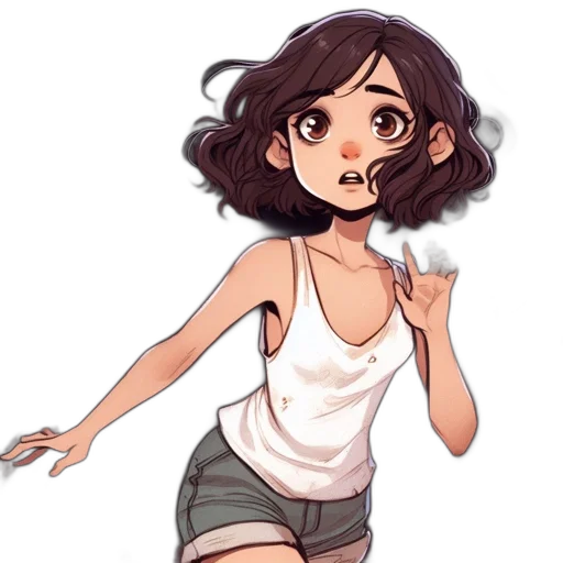 dress, hair, creature, face transparent PNG cut-out