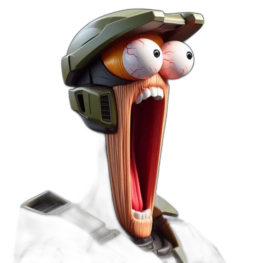 face, creature, robot, concept art transparent PNG cut-out