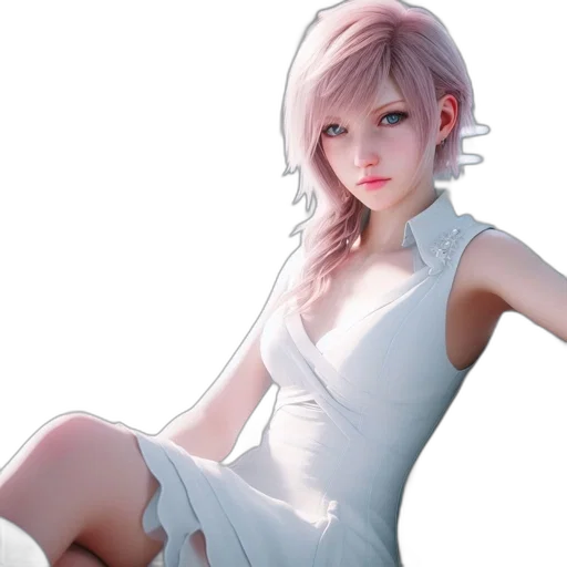 dress, robot, face, photorealistic transparent PNG cut-out