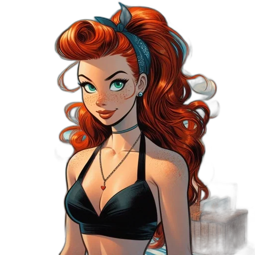 dress, comic book art, cartoon, concept art transparent PNG cut-out