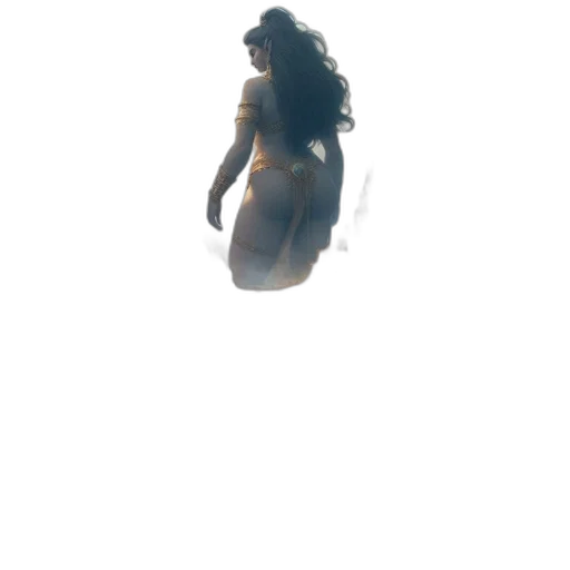 dress, creature, hair, crown transparent PNG cut-out