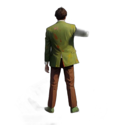 jacket, staff, robot, weapon transparent PNG cut-out