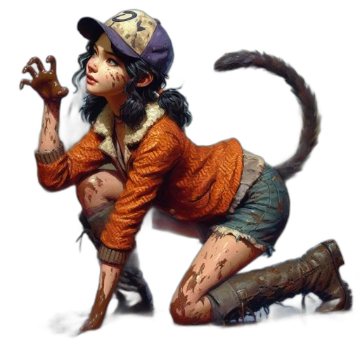 animal, creature, hat, staff transparent PNG cut-out