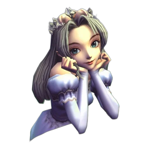 dress, face, crown, staff transparent PNG cut-out