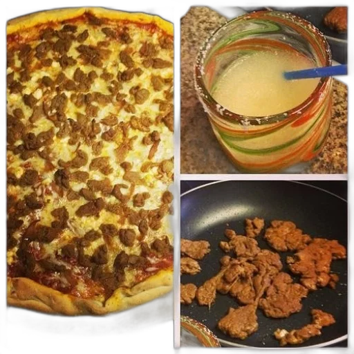 food, collage, items, including transparent PNG cut-out