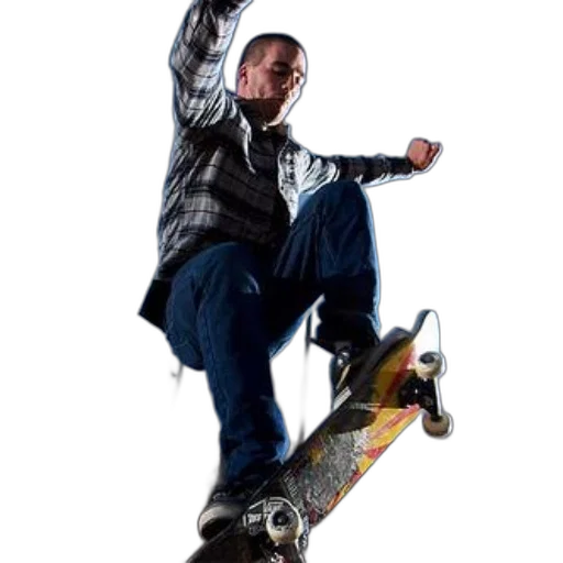 staff, photorealistic, concept art, skateboarder transparent PNG cut-out
