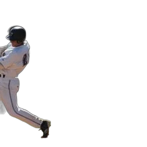 baseball, player, white, uniform transparent PNG cut-out