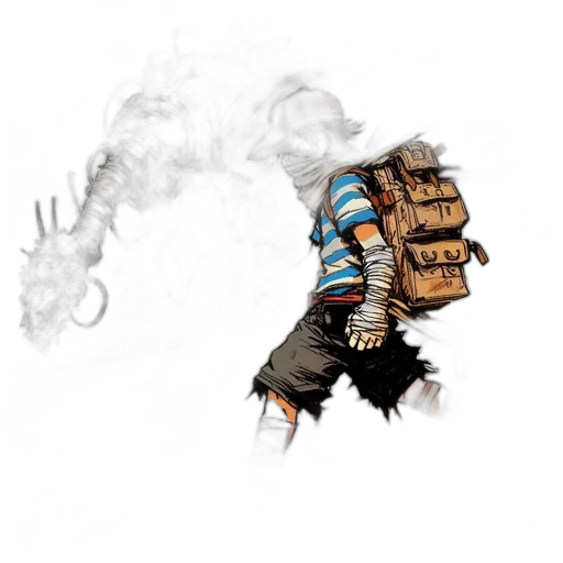 concept art, fantasy art, comic book art, pixel art transparent PNG cut-out