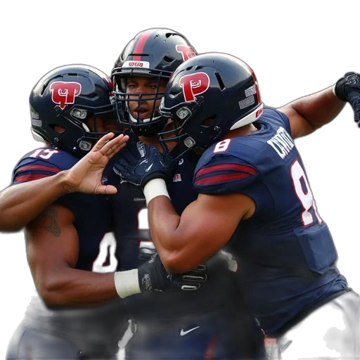 penn, football, players, celebrate transparent PNG cut-out