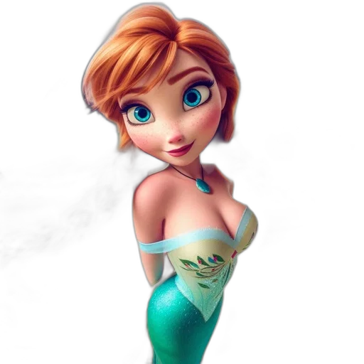 dress, 3d render, cartoon, concept art transparent PNG cut-out
