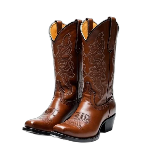 shoes, pair, worn, cowboy transparent PNG cut-out