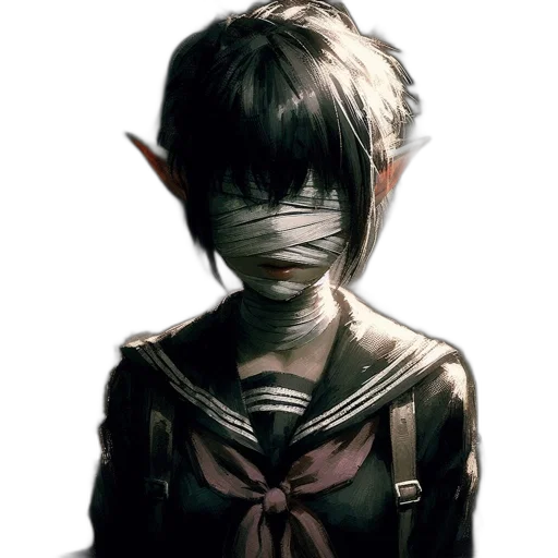 mask, face, creature, staff transparent PNG cut-out